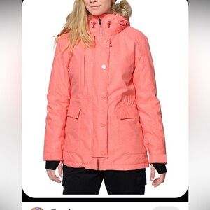 PWDR Room Skyline Coral 10k snowboard jacket